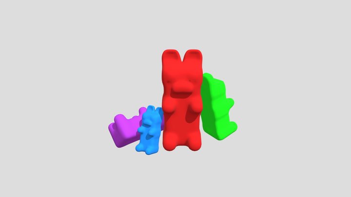 Yuppie CBD ME Gummies Optimize Your Strength! 3D Model
