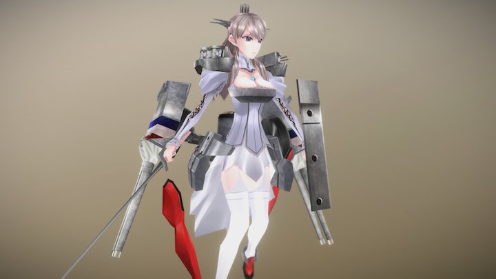 Warspite with texture 3D Model