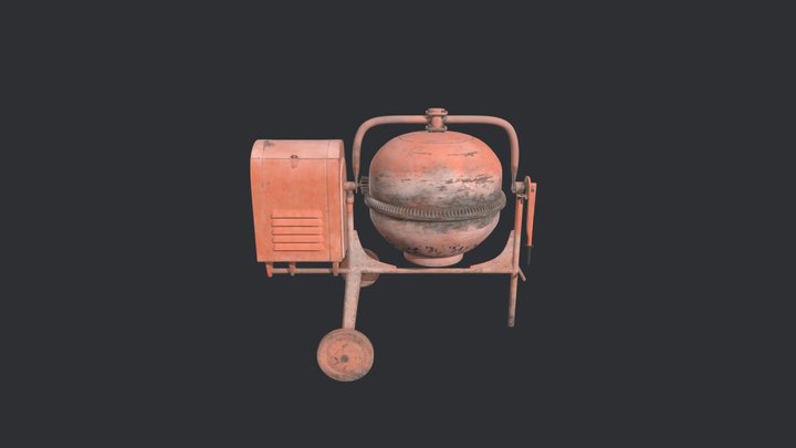 Worn Industrial Mixer 3D Model
