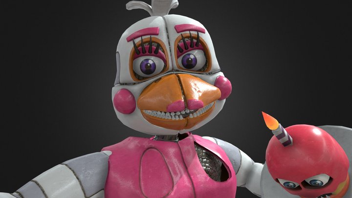 FNaF HW1 Funtime Chica [Model Edit] – Modèle 3D gratuit STL