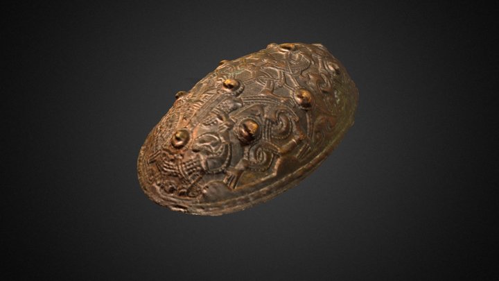 Viking Oval Brooch 3D Model