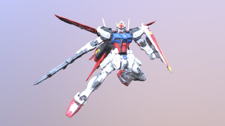 GAT-X105 Aile Strike Gundam MG Model 3D Model