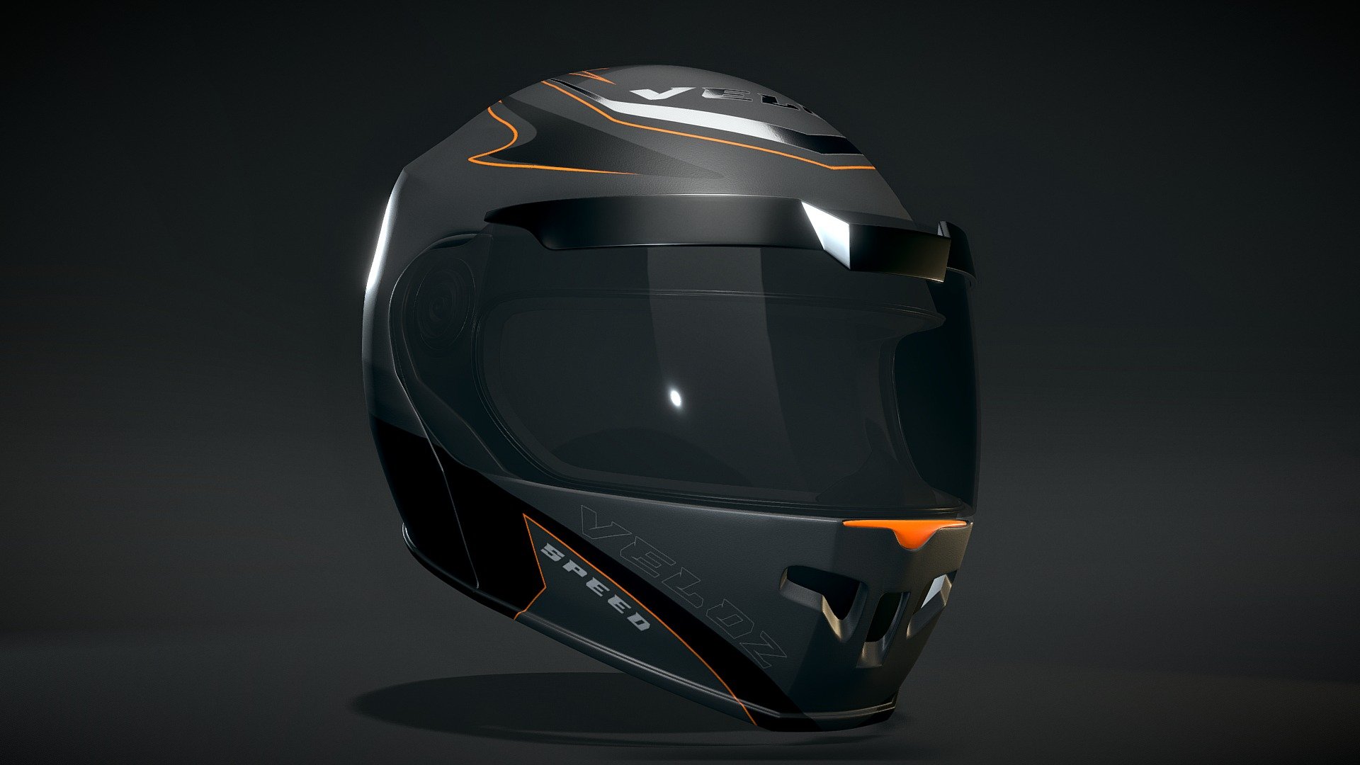 black motorcycle helmet 3d render Black Helmet