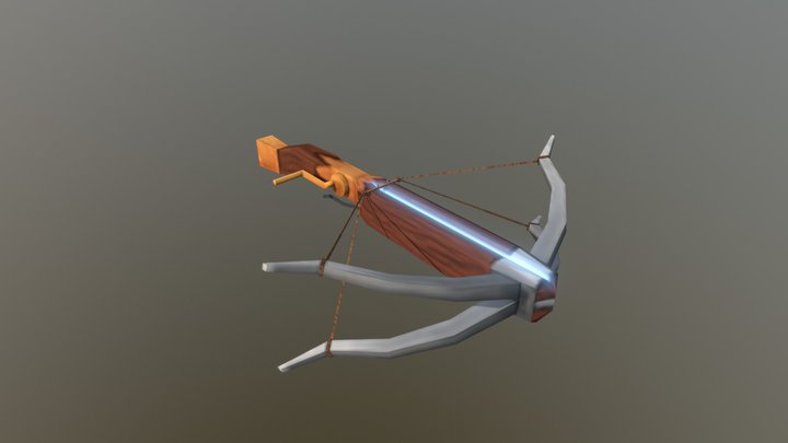 Low-Poly Fantasy Crossbow 3D Model