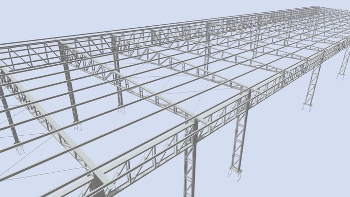 COBERTURA ESTRUTURA METÁLICA - INTEGRAÇÃO TRANP. 3D Model