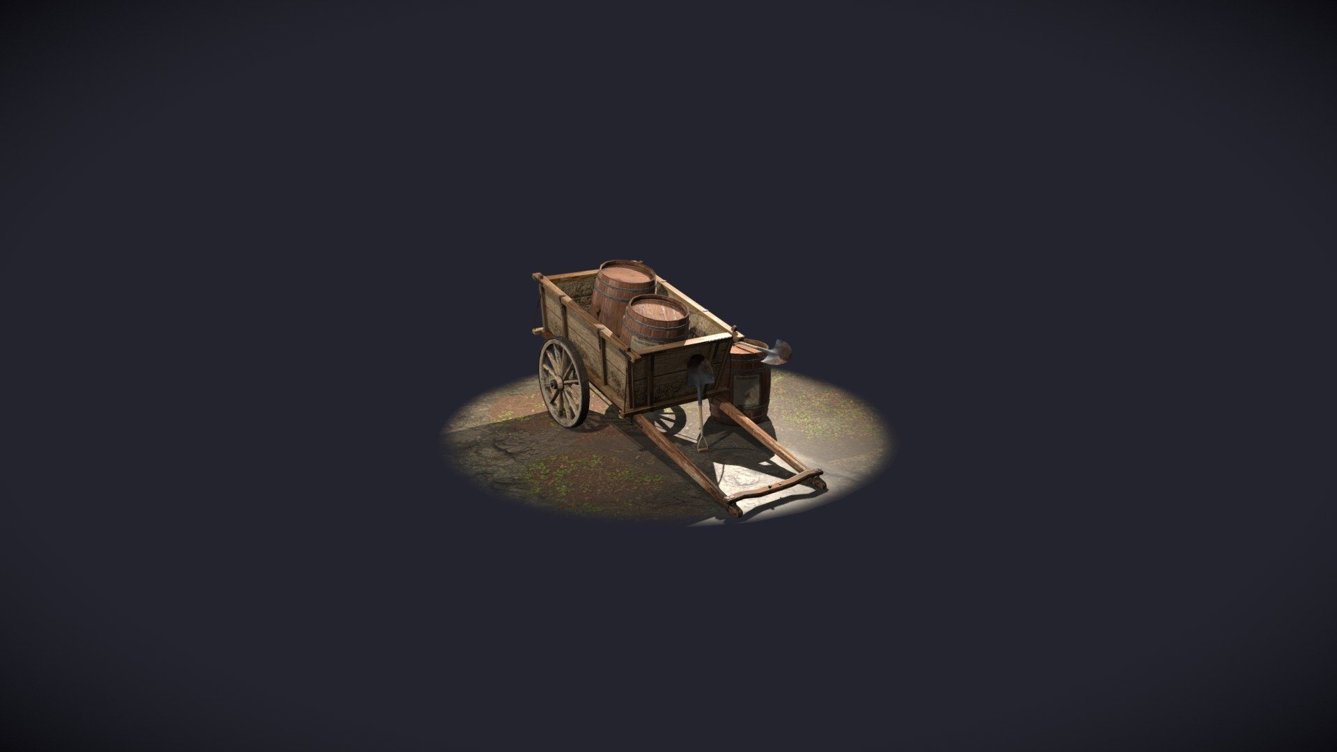 [Student Work] Wooden Cart - 3D model by Thomas Monti (@Thomas_Monti ...