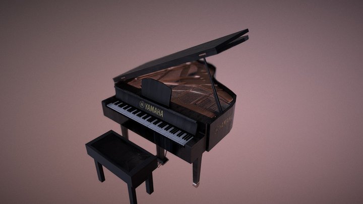 Yamaha grand piano 3D Model