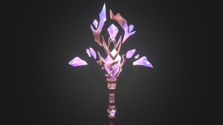 Mage Staff - World of Warcraft Style 3D Model