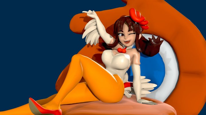 Chicken Girl Ada 3D Model