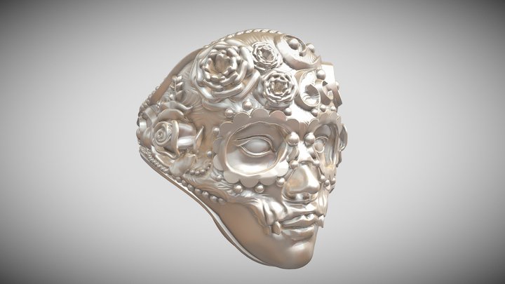 Sculpt Ring El Día de Muertos 3D Model