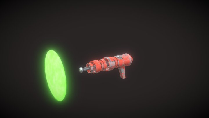 ray Gun animated and textured (basic) 3D Model