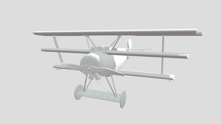 Fokker DR 1 Display 3D Model
