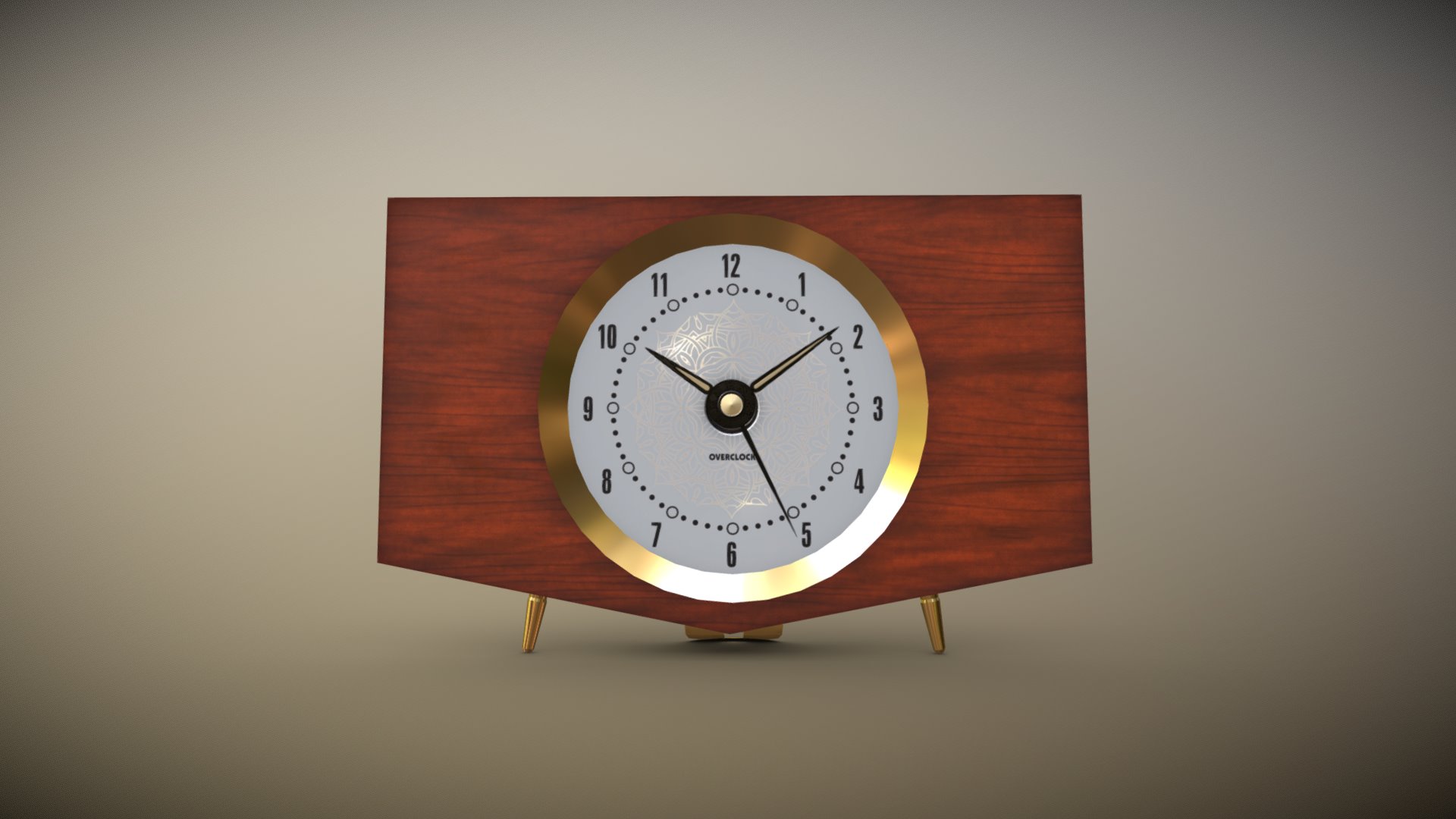 3D model Desktop clock 15 of 20 - This is a 3D model of the Desktop clock 15 of 20. The 3D model is about a clock on a wall.