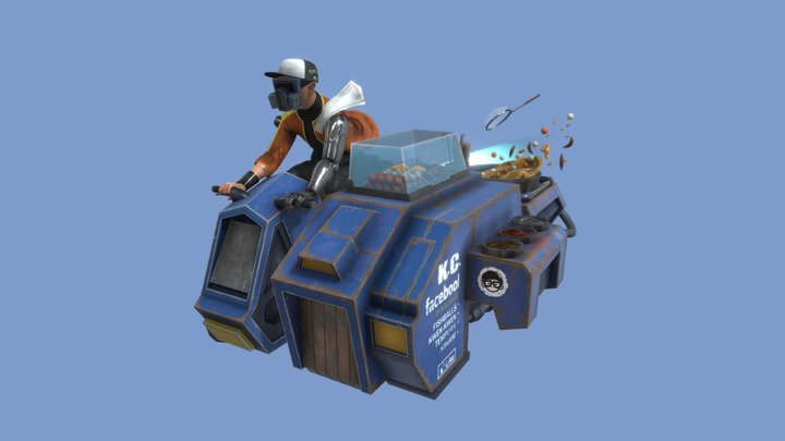 Fishball Vendor 3D Model