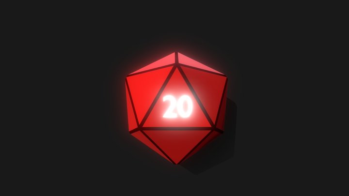 20 sided dice (D20) 3D Model