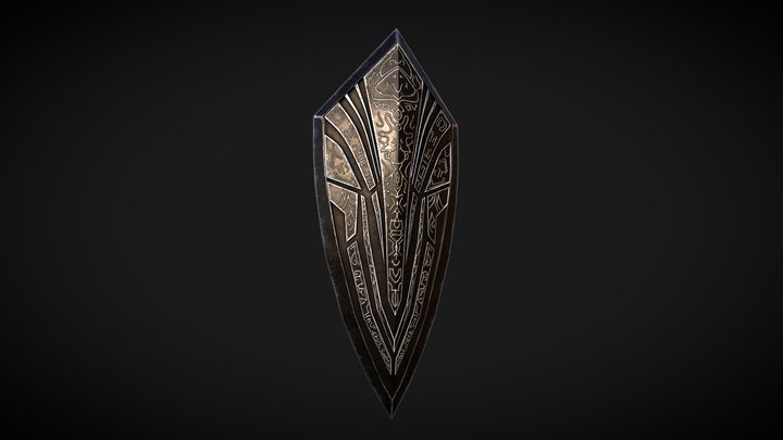 Black Knight Shield - DARK SOULS 3 Fan Art 3D Model