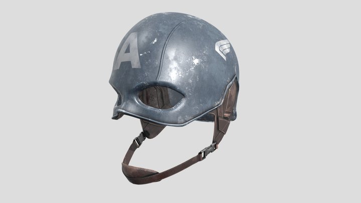 Captain America Helmet 3D Model