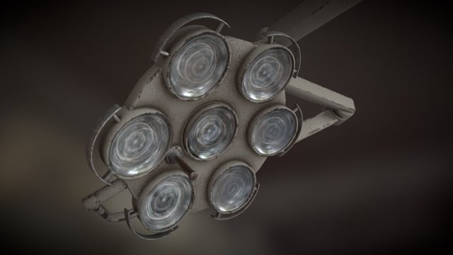 Old Operating Lamp 3D Model