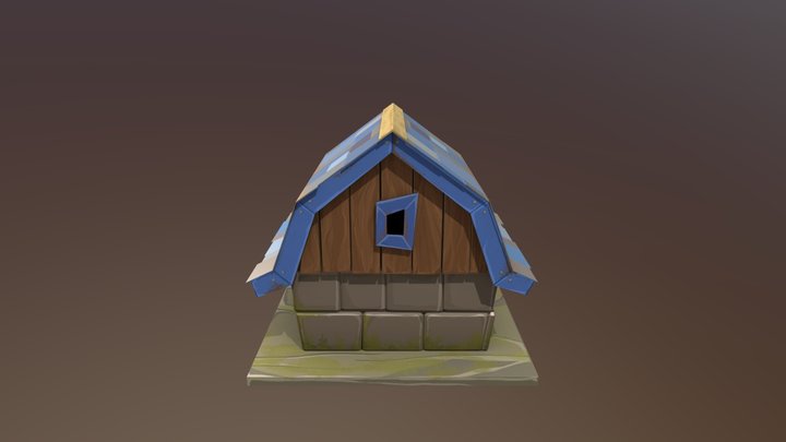 Stylized Barn 3D Model