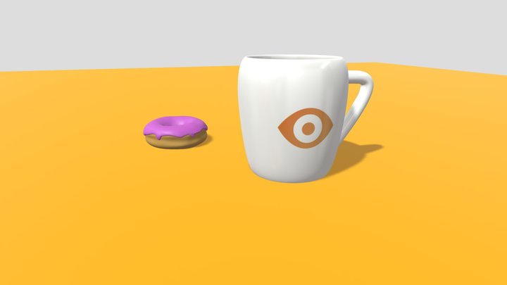 Donut and Tea model by iHasEyes | Free Download 3D Model