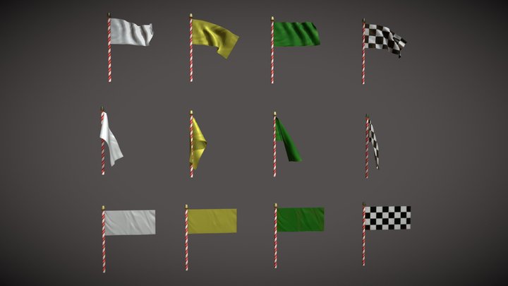 All Flags 2 3D Model