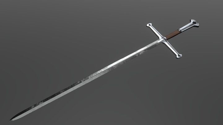Crusader Sword 3D Model