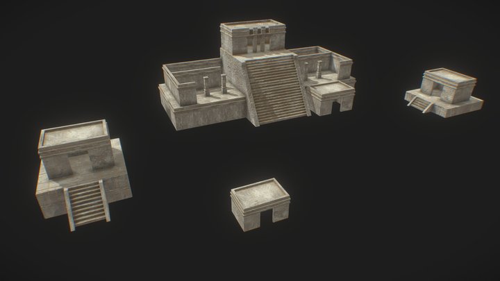 Tulum Archaeological site for Mictlan Universe 3D Model