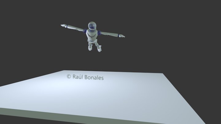 Robot Animación Caída Libre Render Fbx 3D Model