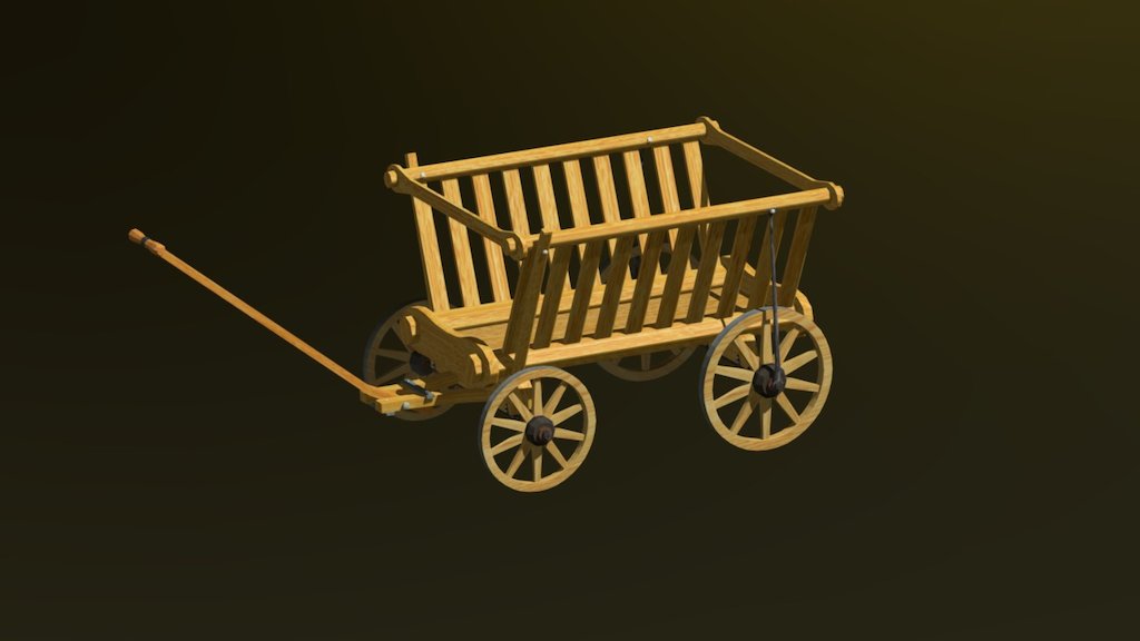 Handwagen_handcart - 3D Model By Leguanstachel [52335c0] - Sketchfab