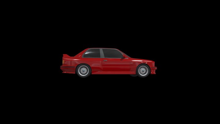 BMW COUPE M3 E30 1986 YEAR 3D Model