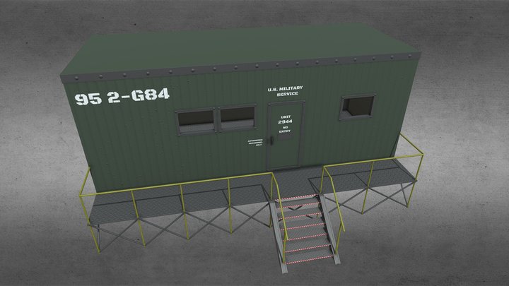 Military Container 3D Model