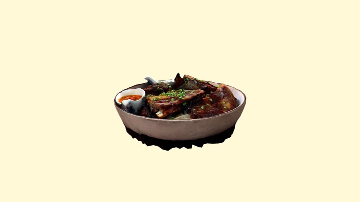 Barbecue Pork Ribs 3D Model