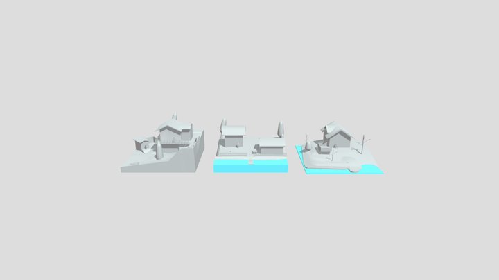 DAE grandma's house Blockout 3D Model
