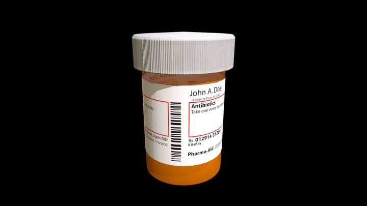 SE Medical Pack Vol.1 - Pill Bottle 2 3D Model