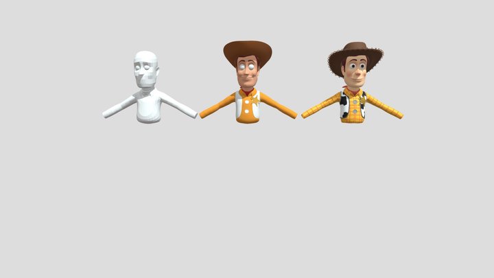 Woody Final - 3 etapas 3D Model