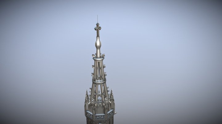 Flèche Cathédral 3D Model