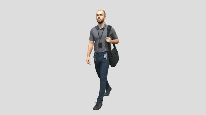 I.T. Professional Walking With Messenger Bag – Free 3D Model STL