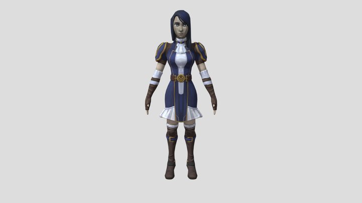 Kaitlyn: Arcane Inspired Character 3D Model