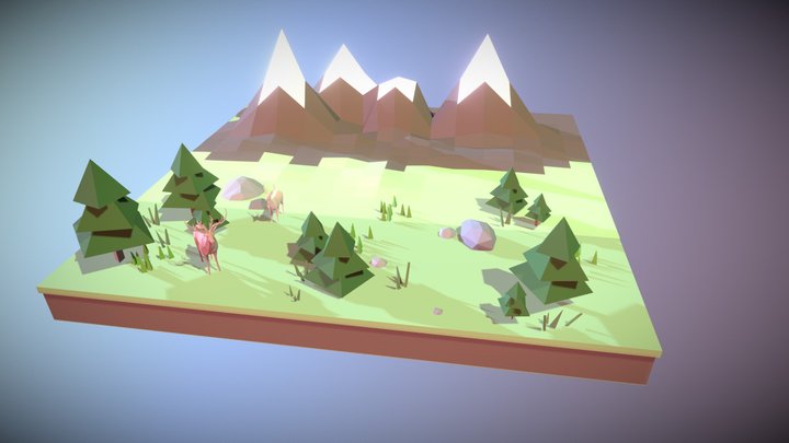 Forest Diorama Scene ; KNB127 3D Model