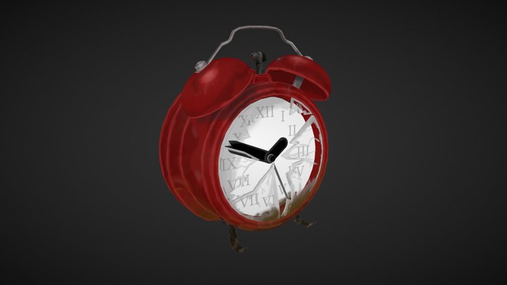 Alarm Clock - Handpainted 3D Model