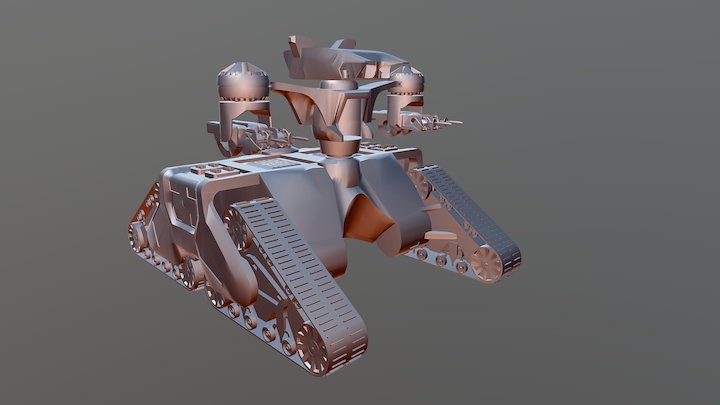 tank hunter killer T2 3D Model