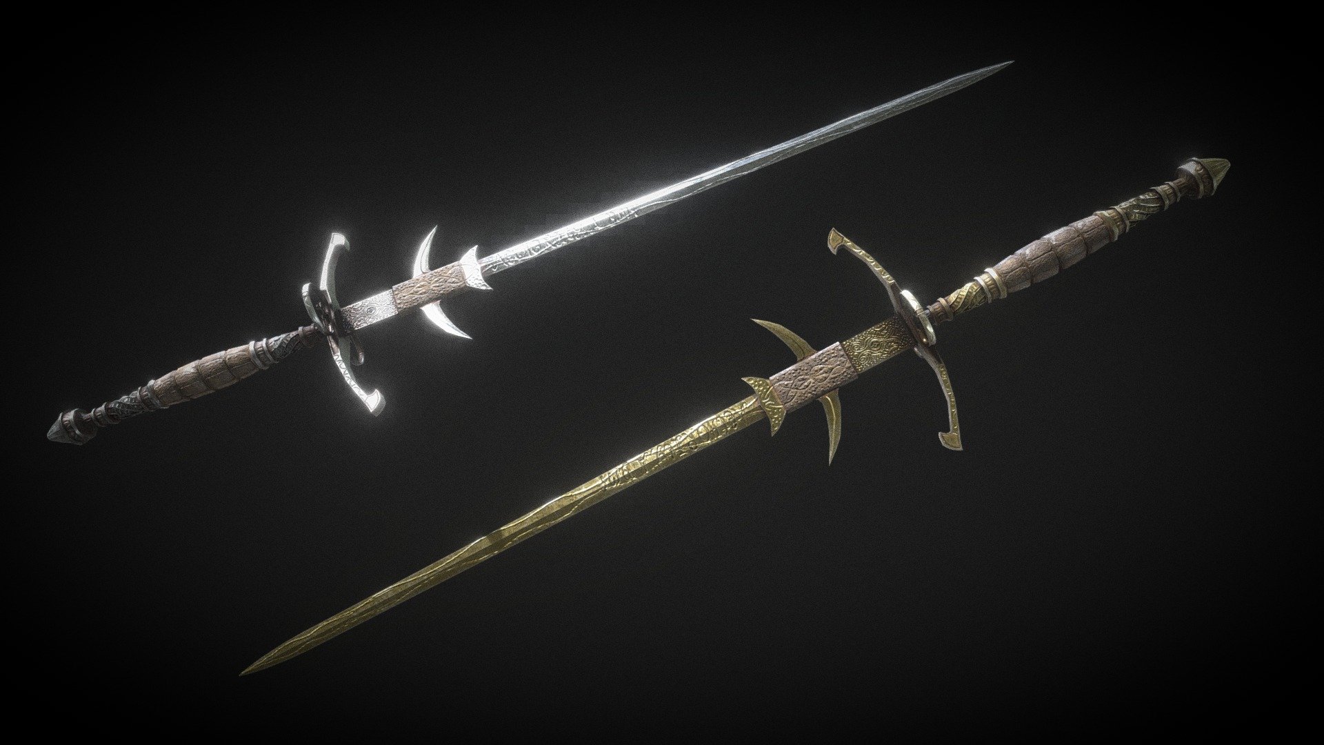 Two Handed Swords 3d Model By David06 5245409 Sketchfab 