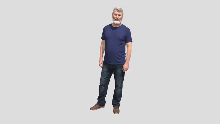 Casual Blue Tee Portrait – Modèle 3D gratuit STL