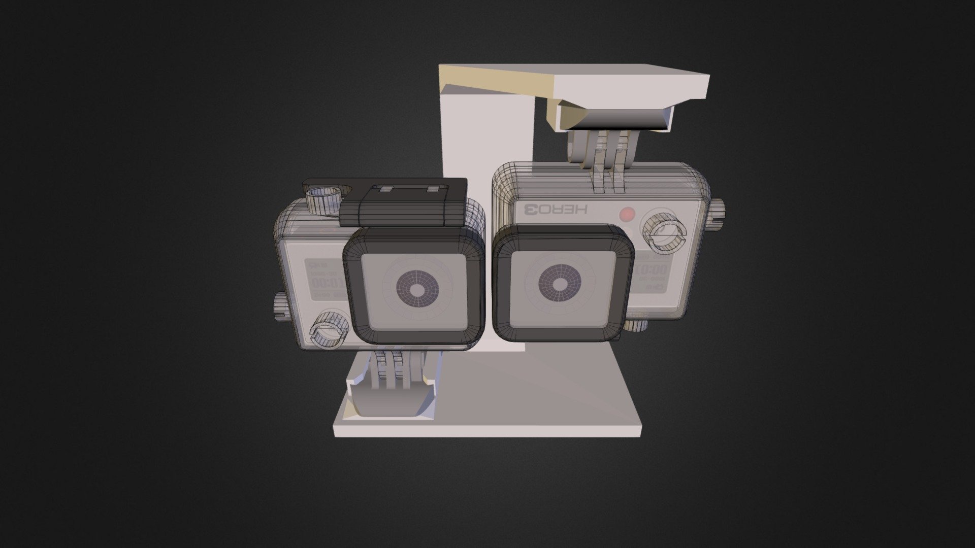 GoPro Hero 3 3D v2 - 3D model by Marc Buils (@BuilsMarc) [52474de ...