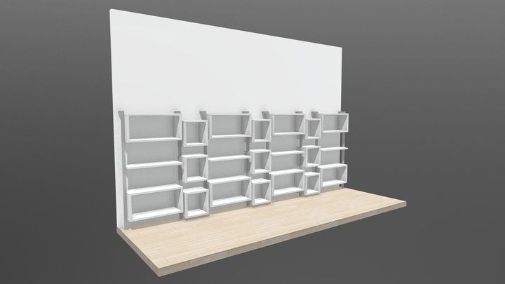 EXE bookshelf 3D Model