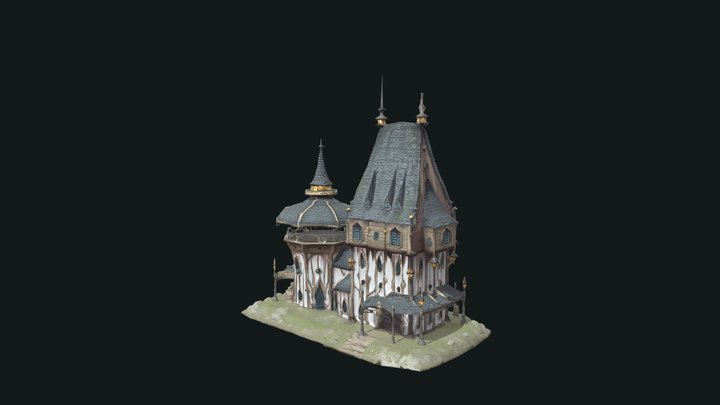 Gothic Cathedral Tower Complex