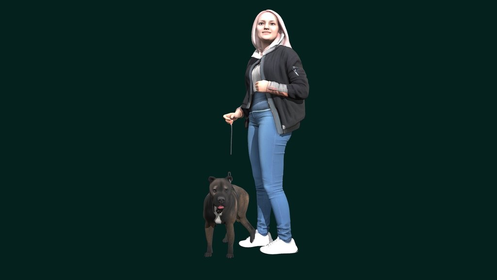 Blondie with here dog