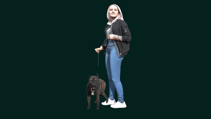 Blondie with here dog