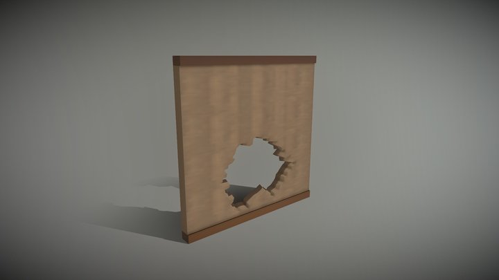 Broken Wall – Game Asset – Modelo 3D gratuito STL