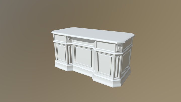 Large Desk 3D Model